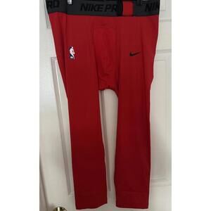 Nike NBA Pro Stock Men’s XXL-Tall Dri-FIT 3/4 Red Compression Tights DN1547-657